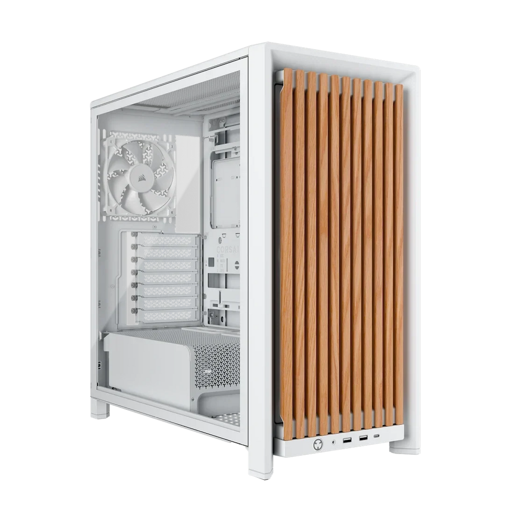 Corsair CASE FRAME 4000D WOOD RS Modular Mid-Tower PC Case - White/Oak – TechCure India