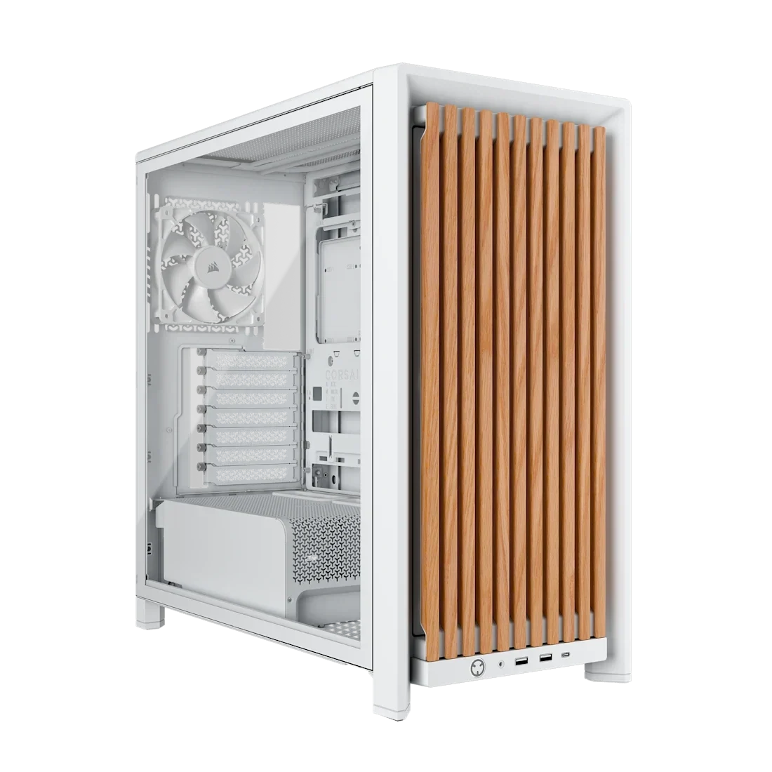 Corsair CASE FRAME 4000D WOOD RS Modular Mid-Tower PC Case - White/Oak – TechCure India