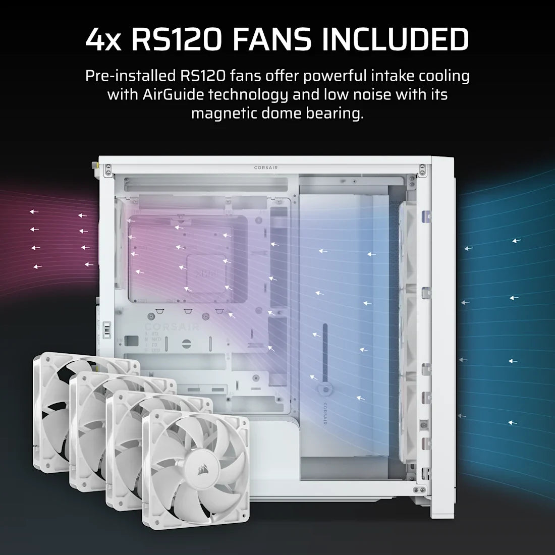 Corsair CASE FRAME 4000X RS Mid-Tower PC Case - White – TechCure India