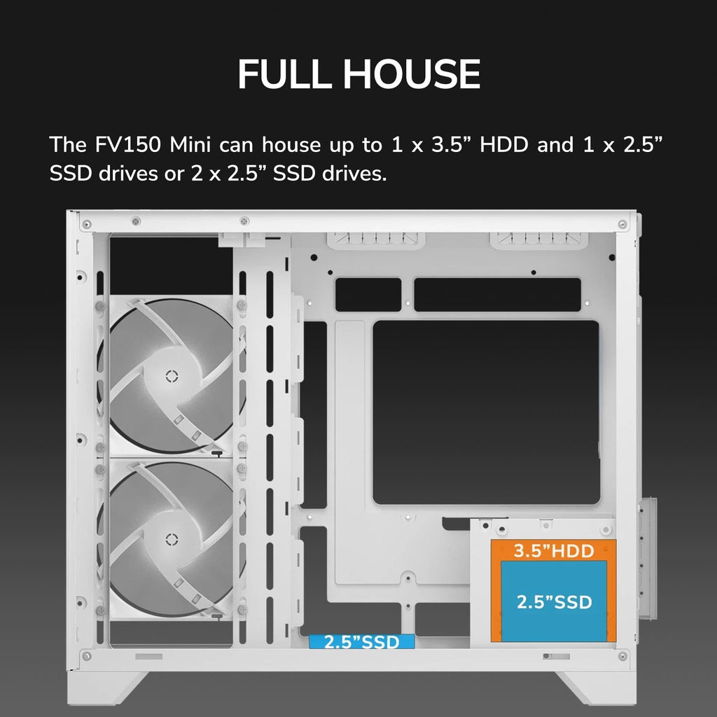 Cougar FV150 mini RGB White Mini Tower Cabinet – TechCure India