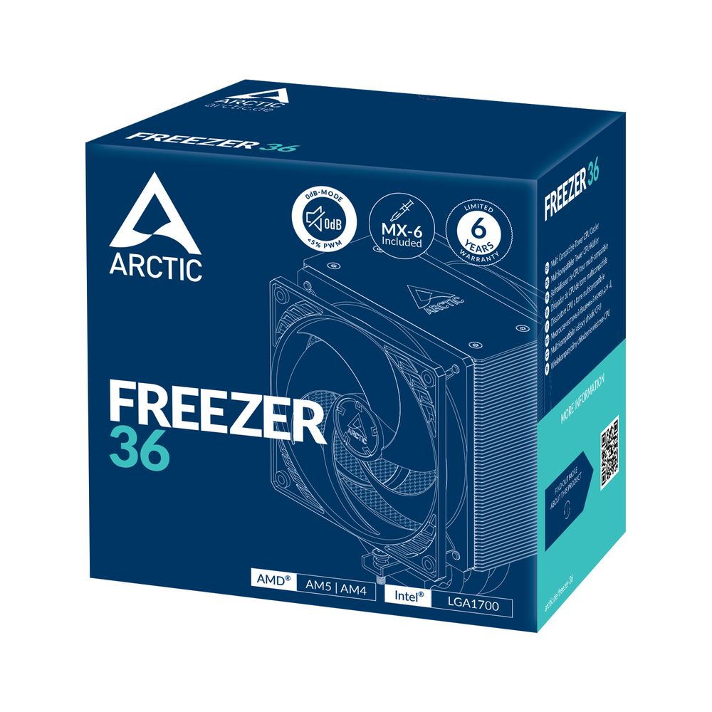 ARCTIC Freezer 36 Single Tower CPU Air Cooler - 6