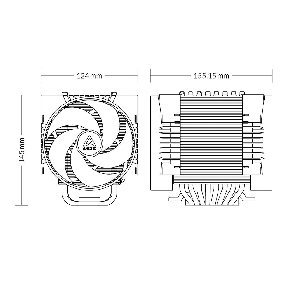 ARCTIC Freezer 4U-M Single Tower CPU Air Cooler - 5