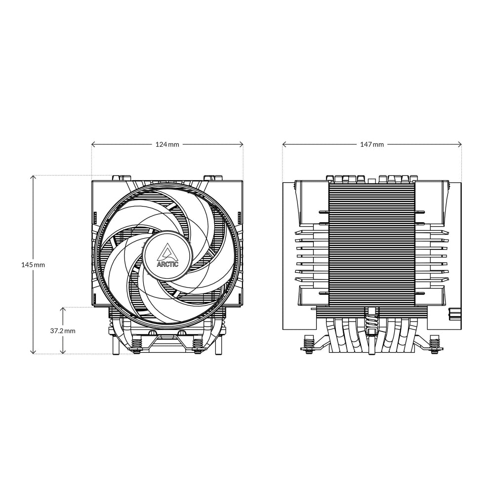 ARCTIC Freezer 4U-SP5 Single Tower CPU Air Cooler – TechCure India