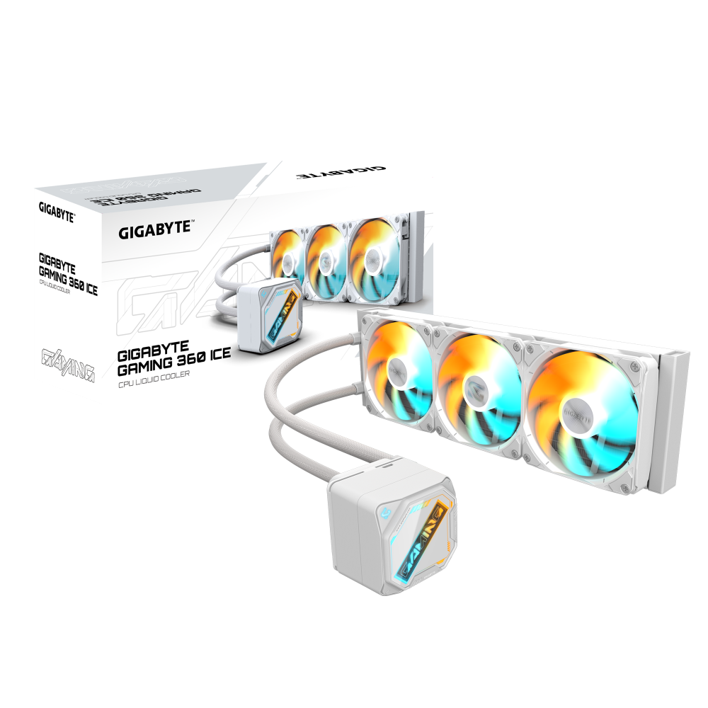 GIGABYTE Gaming Ice 360 ARGB 360mm CPU Liquid Cooler ( White ) – TechCure India