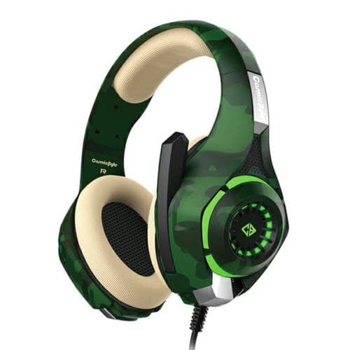 COSMIC BYTE GS410 RGB 3.5mm Wired Stereo Gaming Headphone With Mic (Camo Green) - 2