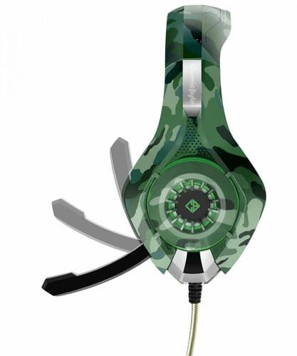 COSMIC BYTE GS410 RGB 3.5mm Wired Stereo Gaming Headphone With Mic (Camo Green) - 3