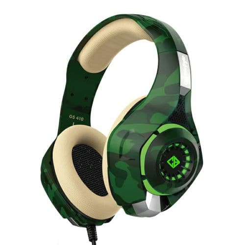 COSMIC BYTE GS410 RGB 3.5mm Wired Stereo Gaming Headphone With Mic (Camo Green) - 4