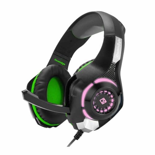 COSMIC BYTE GS420 3.5mm Wired Stereo Gaming Headphone With Mic ( Green ) - 3