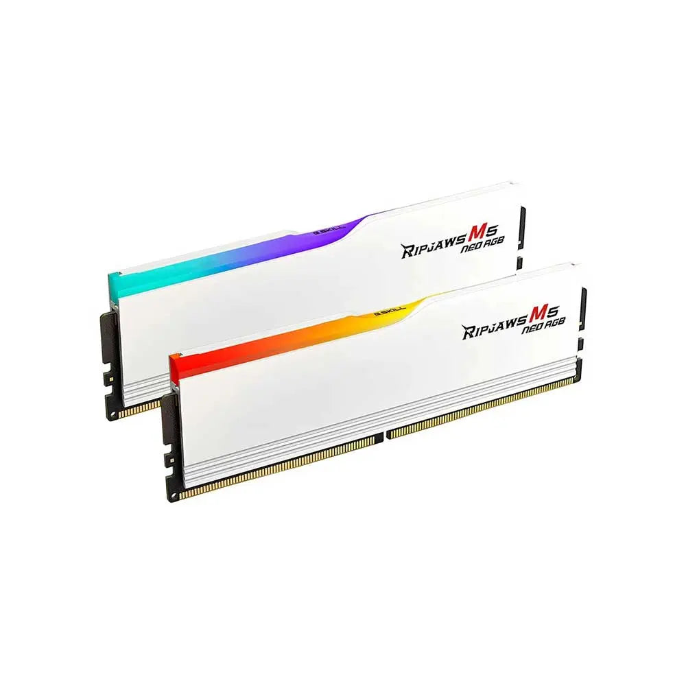 G.SKILL Ripjaws M5 Neo RGB 32GB (16GBx2) 6000MHz DDR5 Desktop RAM (White) ( CL36 ) - 3