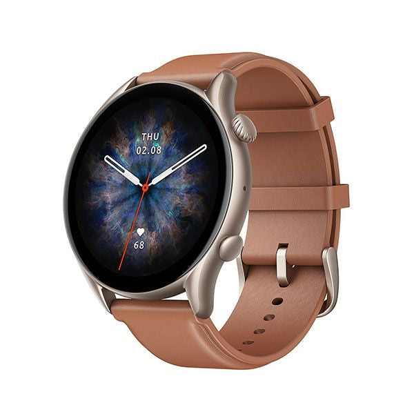 Amazfit GTR 3 Pro Smart Watch Leather brown – TechCure India