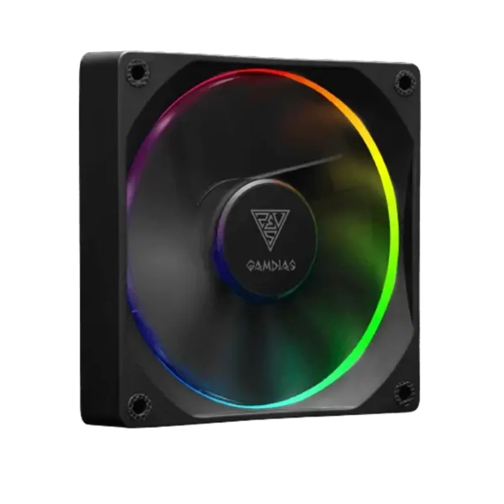 GAMDIAS Aeolus M3-1204R 120mm ARGB Cabinet Fan ( Black ) ( Four Pack ) – TechCure India