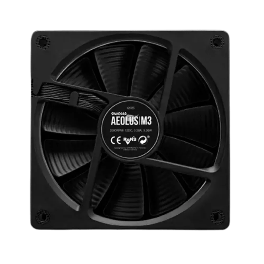 GAMDIAS Aeolus M3-1204R 120mm ARGB Cabinet Fan ( Black ) ( Four Pack ) – TechCure India