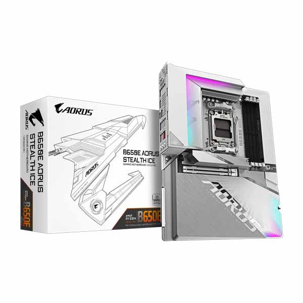 Gigabyte B650E AORUS Stealth ICE AMD AM5 ATX Motherboard – TechCure India
