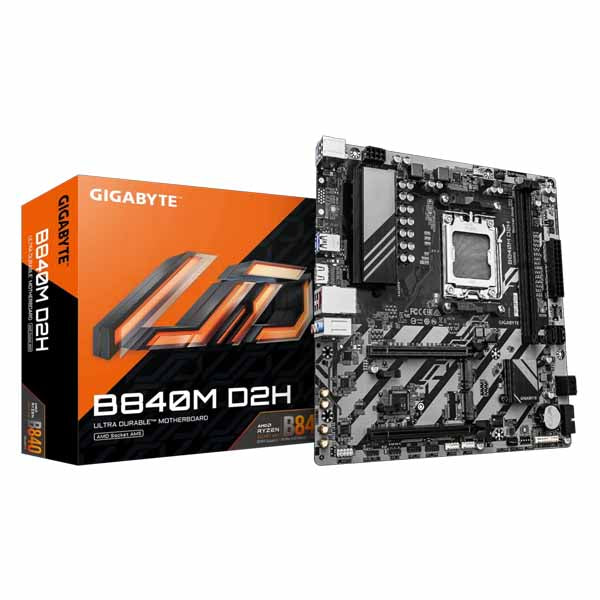 Gigabyte B840M D2H AMD AM5 M-ATX Motherboard – TechCure India