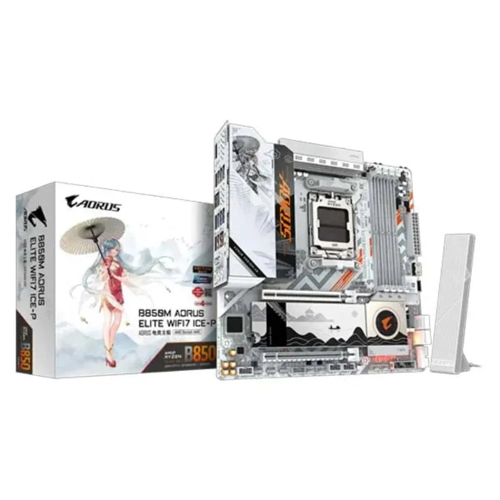 GIGABYTE B850M Aorus Elite ICE-P Wifi7 DDR5 AMD Motherboard – TechCure India