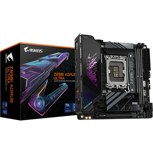 Gigabyte Z890I AORUS ULTRA LGA 1851 Mini-ITX Motherboard (Matte Black) – TechCure India