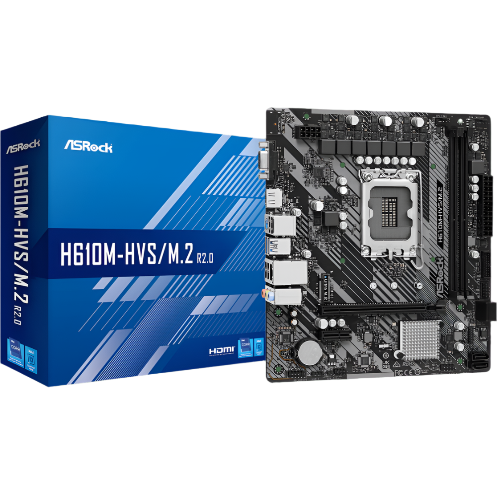 ASROCK H610M-HVS/M.2 R2.0 DDR4 Intel Motherboard – TechCure India