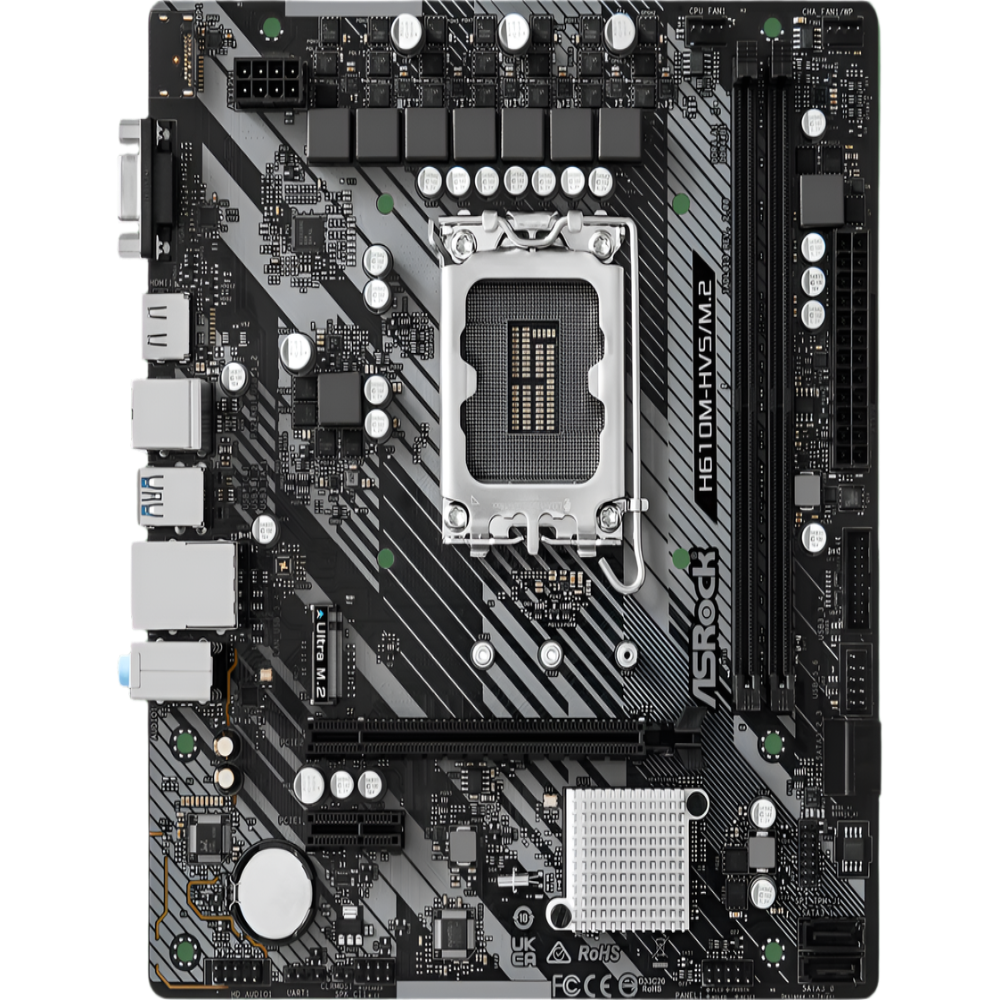 ASROCK H610M-HVS/M.2 R2.0 DDR4 Intel Motherboard – TechCure India