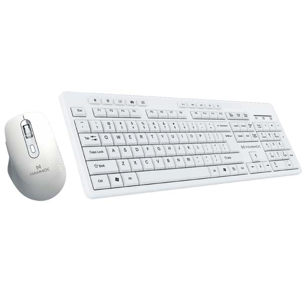 HAMMOK Majestic Wireless Keyboard Mouse Combo (White) – TechCure India