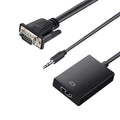 HAMMOK Simon VGA to HDMI Converter Adapter Cable 15 Pin Male to Female Full HD 1080P with Audio and Micro USB Power – TechCure India
