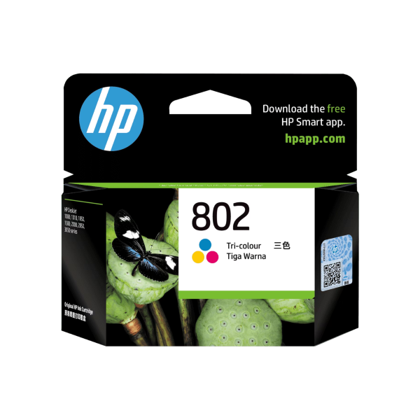 HP 802 Tri-color Original Ink Cartridge – TechCure India