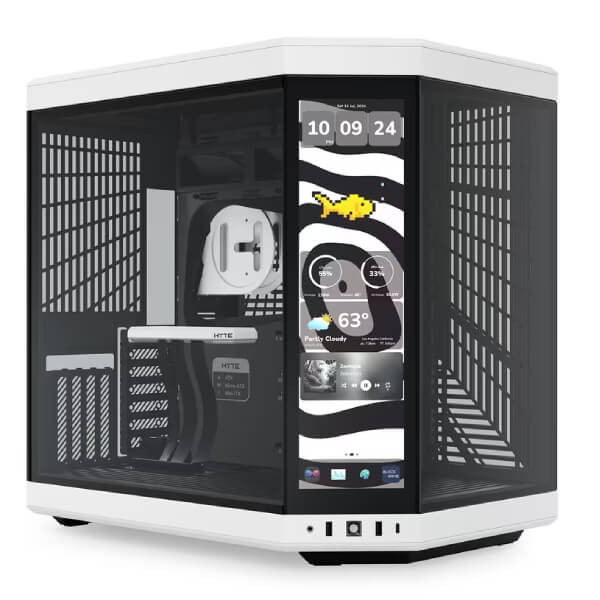 HYTE Y70 TOUCH INFINITE DUAL CHAMBER ATX MID-TOWER CABINET WHITE-BLACK (CS-HYTE-Y70TI-WB) – TechCure India