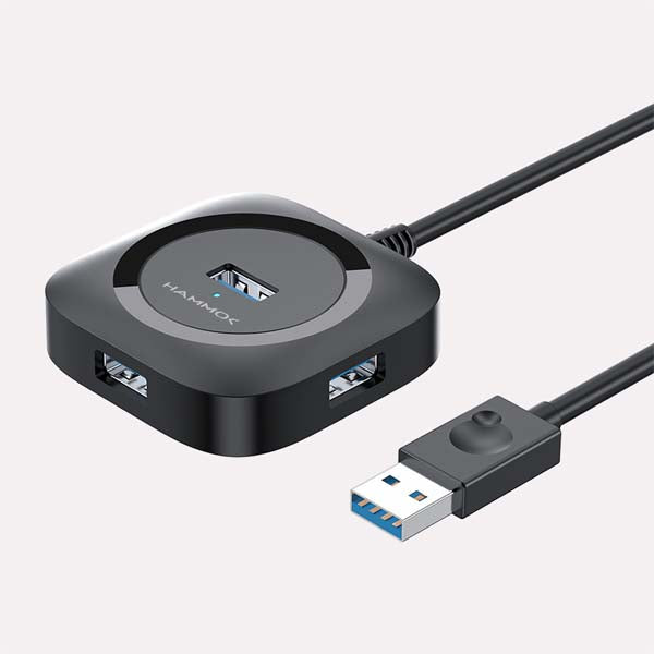Hammok GRACE 4 PORT 3.0 USB Hub (Black) – TechCure India