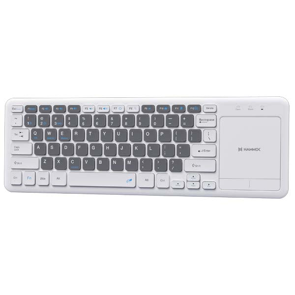 Hammok Otto Multi Device Wireless + Bluetooth Keyboard With Touch Pad (White) – TechCure India