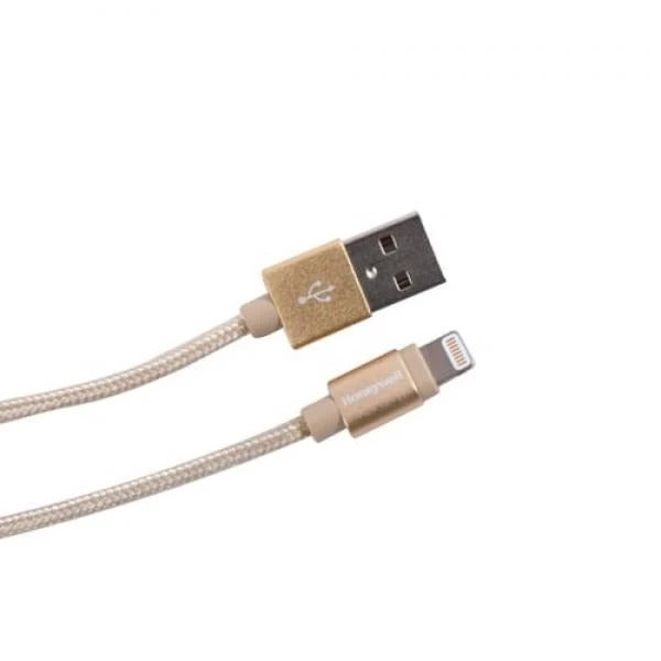 Honeywell Apple Lightning Charge And Sync Braided Cable 1.2 Meter (Gold) – TechCure India