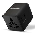 Honeywell New World Travel Adapter, Universal & US Socket, Charge 2 Devices Simultaneously, Worldwide Plug for EU, US, UK & CN/AUS, Overload & Over Voltage Protection – TechCure India