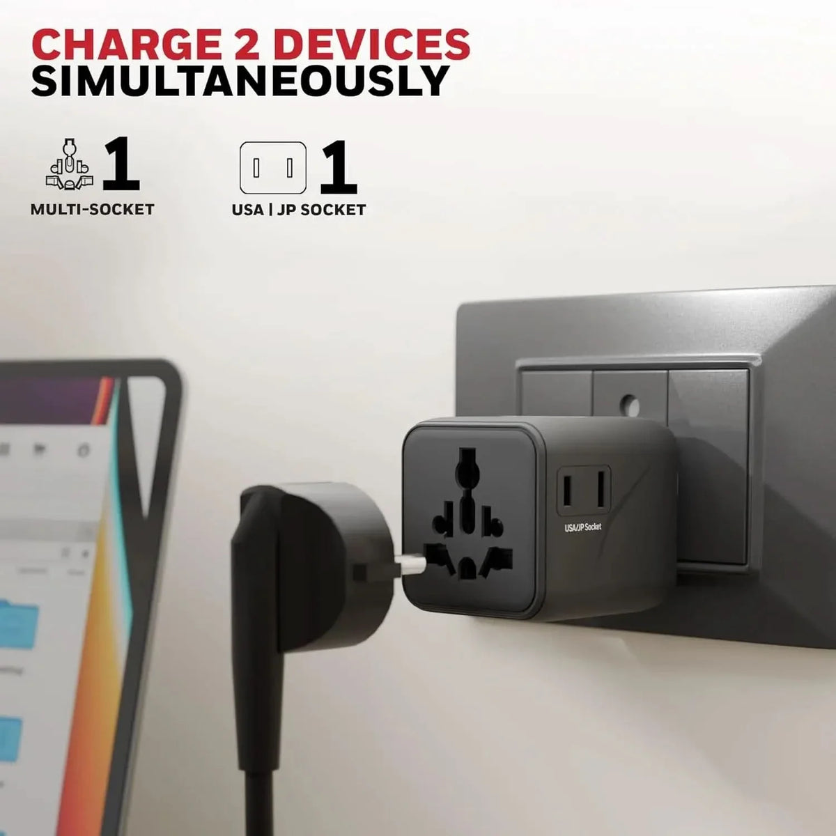 Honeywell New World Travel Adapter, Universal & US Socket, Charge 2 Devices Simultaneously, Worldwide Plug for EU, US, UK & CN/AUS, Overload & Over Voltage Protection – TechCure India