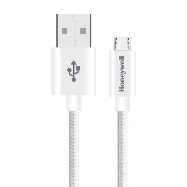 Honeywell USB To Micro Usb Braided Cable 1.2 Meter (White) – TechCure India
