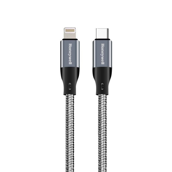 Honeywell USB Type C To Lightning 1.2 Meter Braided Cable (Grey) – TechCure India