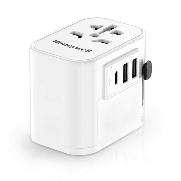 Honeywell Universal World Travel Adapter With 2xUSB & 1xTypeC PD30W Ports – TechCure India