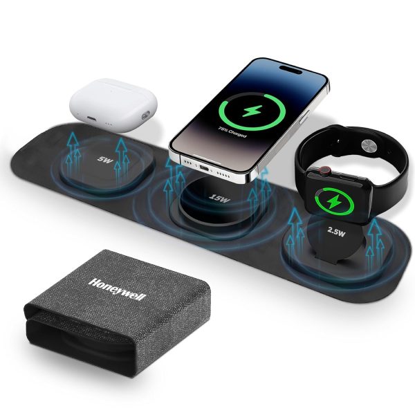 Honeywell Zest Wireless 3-in-1 Foldable 23W Wireless Charger – TechCure India