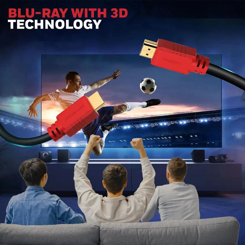 Honeywell HDMI Cable v1.4 with Ethernet, 3D/4Kx2K Ultra HD Resolution, 20 Mtr, 10.2 GBPS Transmission Speed, Compatible with all HDMI Devices Laptop Desktop TV Set-top Box Gaming Console – TechCure India