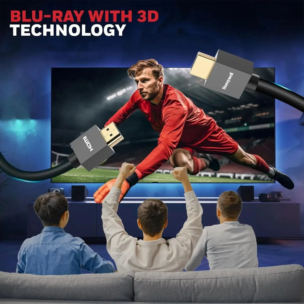 Honeywell HDMI Cable v2.0 with Ethernet, 3D/4K@60Hz Ultra HD Resolution, 20 Mtr, 18 GBPS Transmission Speed, High Speed, Compatible with all HDMI Devices Laptop Desktop TV Set-top Box Gaming Console – TechCure India