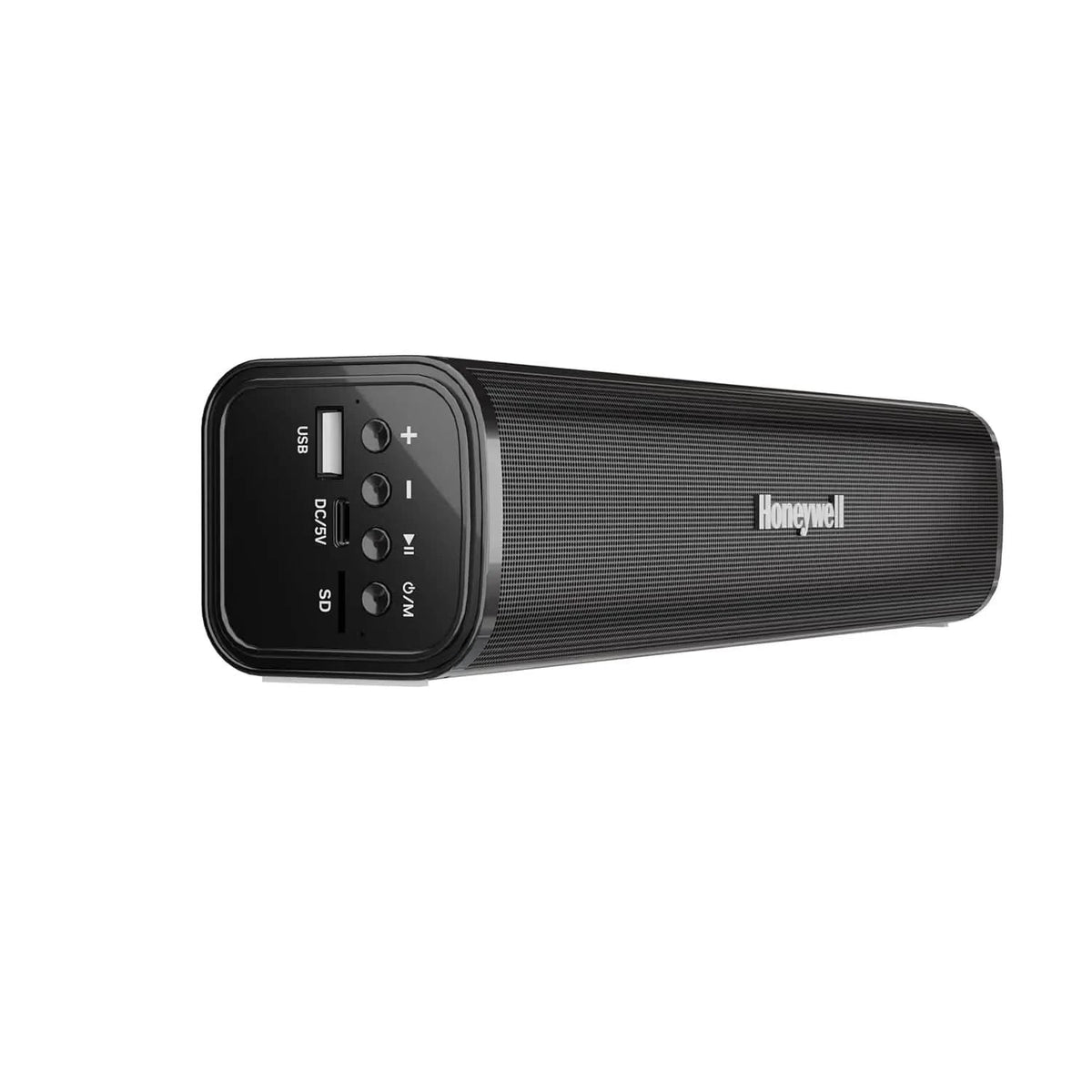 Honeywell Moxie V1000 10W 2.0 Channel V5.0 Wireless Bluetooth Soundbar, 5.0 Stereo Sound, 52mm*2 Drivers, 15Hrs Playtime, TWS, 1200mAh Battery, Multiple Connectivity via SD Card, Audio Jack & USB – TechCure India