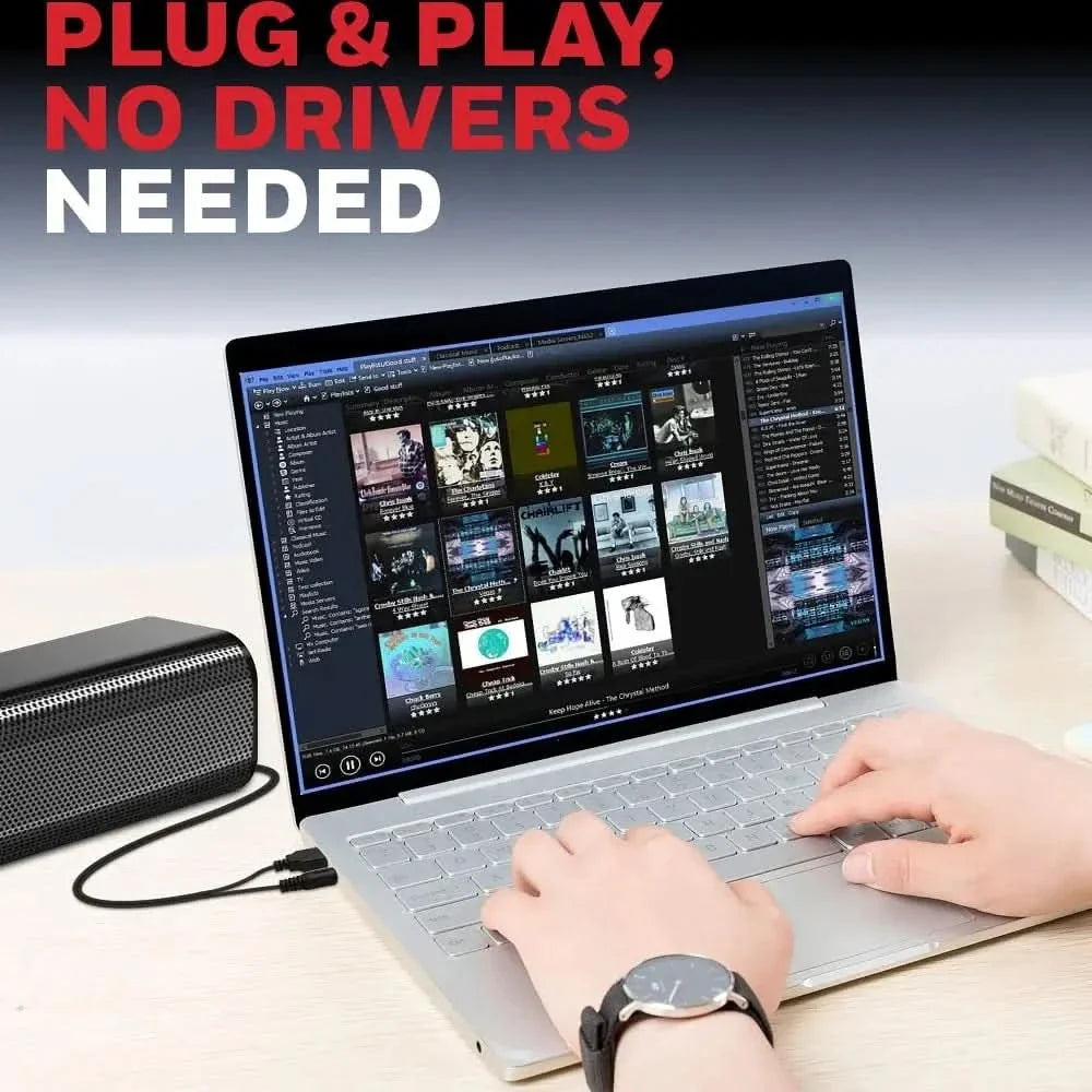 Honeywell Moxie V500 10W Portable USB Wired Soundbar, Speaker for PC,Desktop and Laptop with Volume Control and 3.5 mm AUX,2.0 Channel,52mmX2 Drivers,Plug &Play,2 Yrs Maufacuturer Warranty – TechCure India