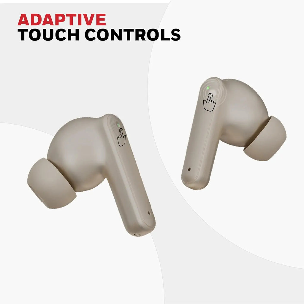 Honeywell New Launched Moxie V1400 Bluetooth v5.4 TWS in-Ear Earbuds, ENC with 4 Mics for HD Calling, 45H Battery Life, Stereo Sound, Deep Bass, IPX4, 40ms Low Latency Gaming Mode Camel – TechCure India