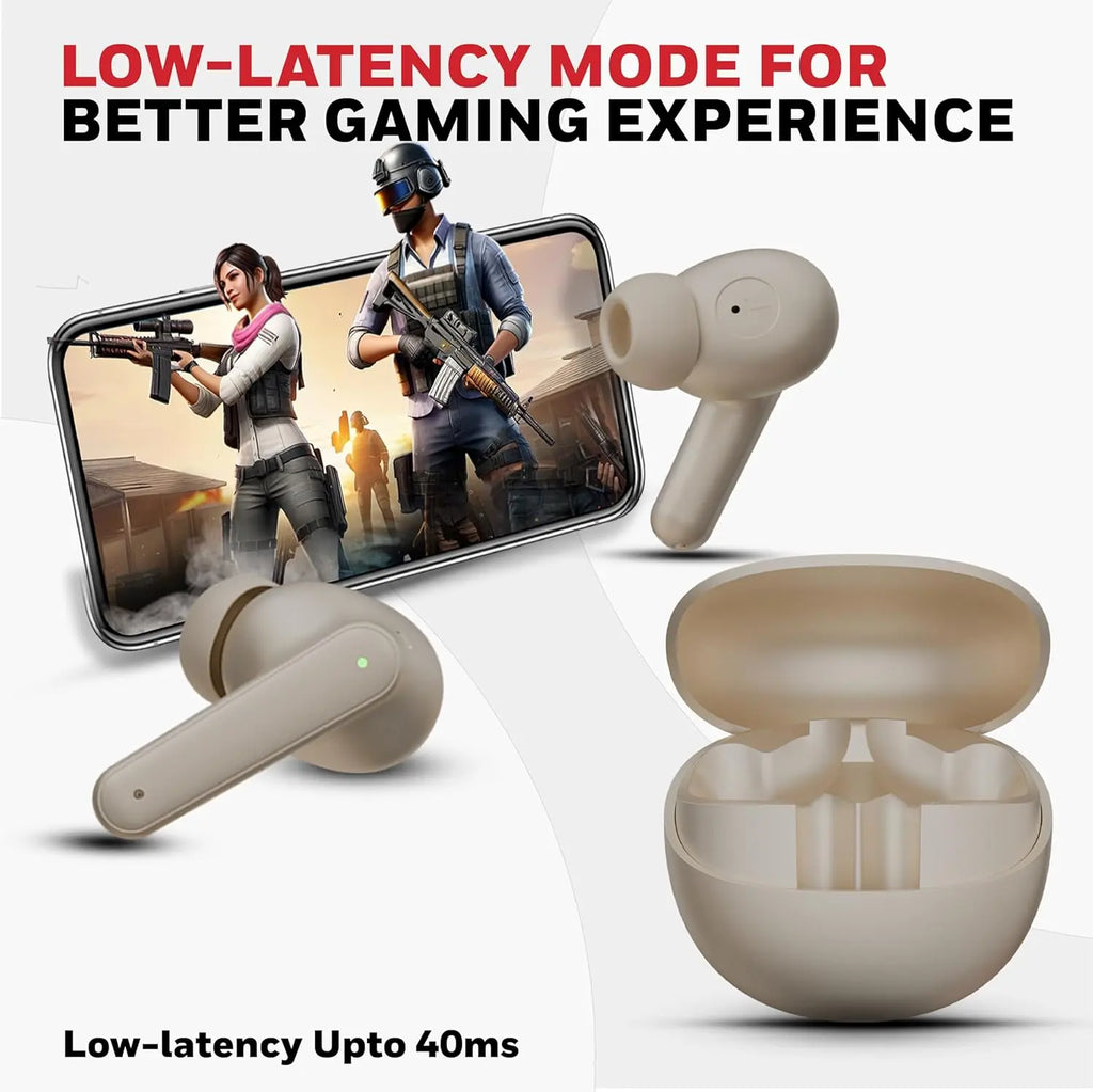 Honeywell New Launched Moxie V1400 Bluetooth v5.4 TWS in-Ear Earbuds, ENC with 4 Mics for HD Calling, 45H Battery Life, Stereo Sound, Deep Bass, IPX4, 40ms Low Latency Gaming Mode Camel – TechCure India