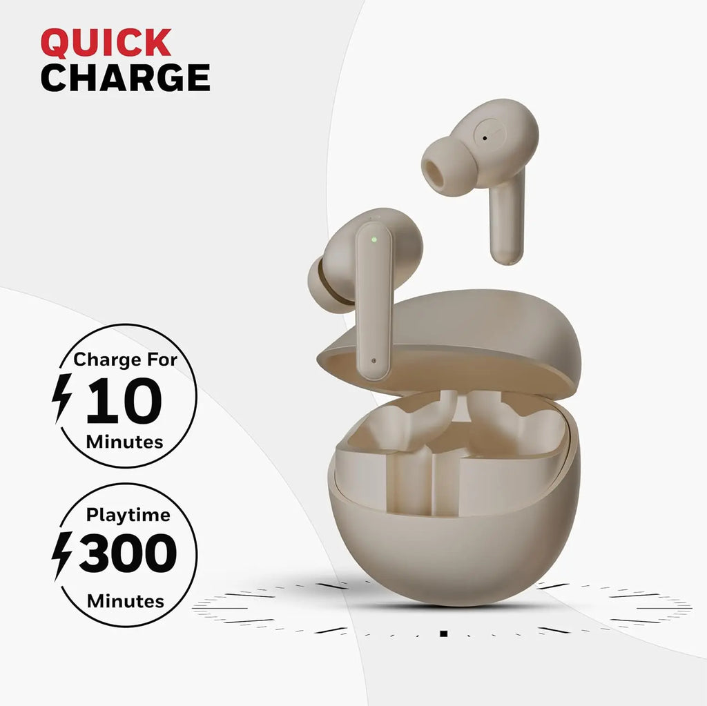 Honeywell New Launched Moxie V1400 Bluetooth v5.4 TWS in-Ear Earbuds, ENC with 4 Mics for HD Calling, 45H Battery Life, Stereo Sound, Deep Bass, IPX4, 40ms Low Latency Gaming Mode Camel – TechCure India