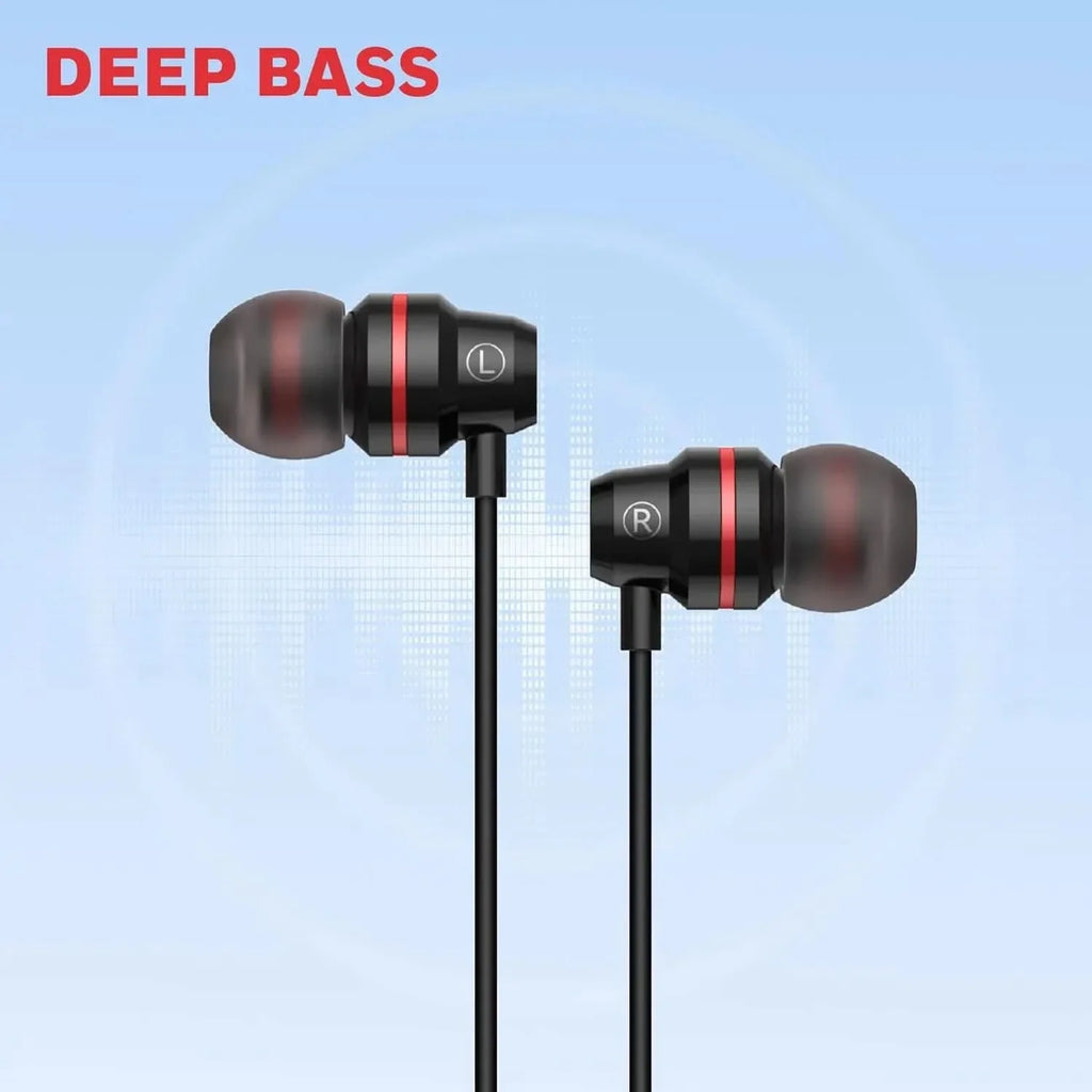 Honeywell Suono P60 Wired Earphones with Built in Mic, 10mm*2 Drivers, Passive Noice Cancellation, Deep Bass & Clear Sound, Ultra HD Mic Quality, Type C Compatible, Voice Assistant Enabled, 1.2 Mtr – TechCure India
