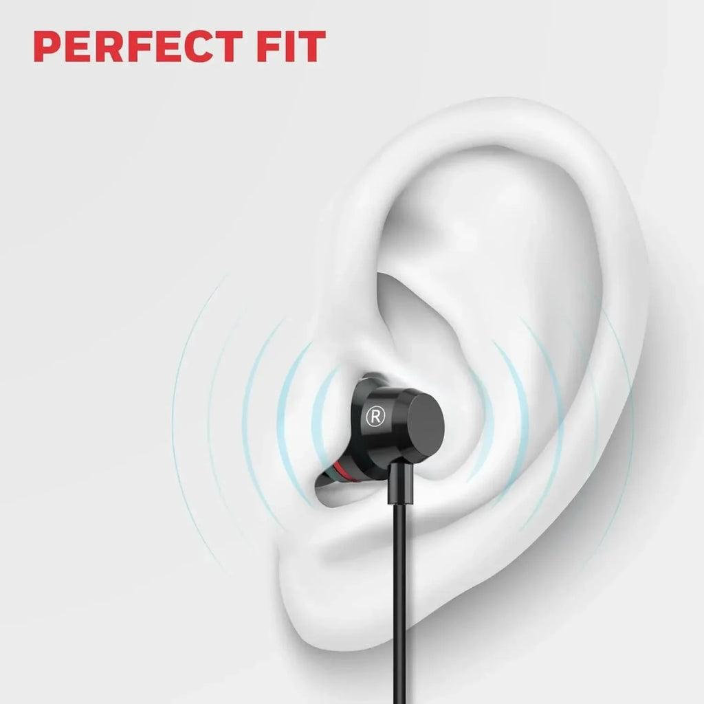 Honeywell Suono P60 Wired Earphones with Built in Mic, 10mm*2 Drivers, Passive Noice Cancellation, Deep Bass & Clear Sound, Ultra HD Mic Quality, Type C Compatible, Voice Assistant Enabled, 1.2 Mtr – TechCure India