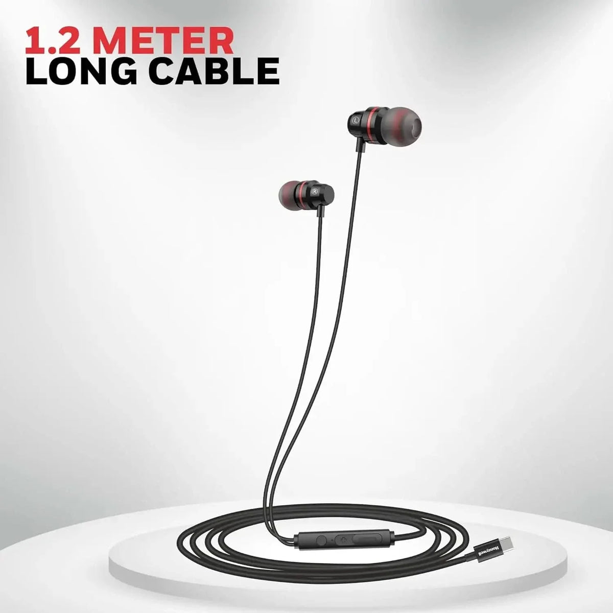 Honeywell Suono P60 Wired Earphones with Built in Mic, 10mm*2 Drivers, Passive Noice Cancellation, Deep Bass & Clear Sound, Ultra HD Mic Quality, Type C Compatible, Voice Assistant Enabled, 1.2 Mtr – TechCure India