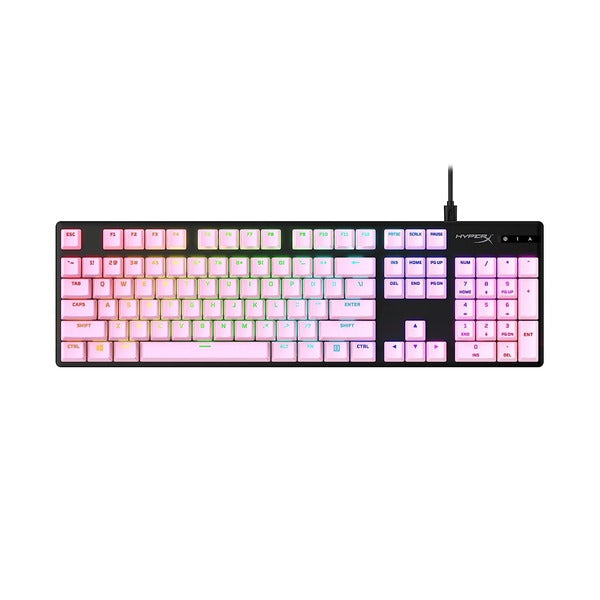 HyperX PBT Keycaps Full Key Set, Double Shot PBT Material, English (US) Layout, 104 Keys (Pink) – TechCure India