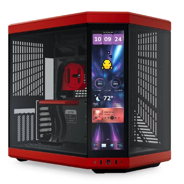 Hyte Y70 touch infinite (E-ATX) Mid Tower Cabinet (Black Cherry) – TechCure India