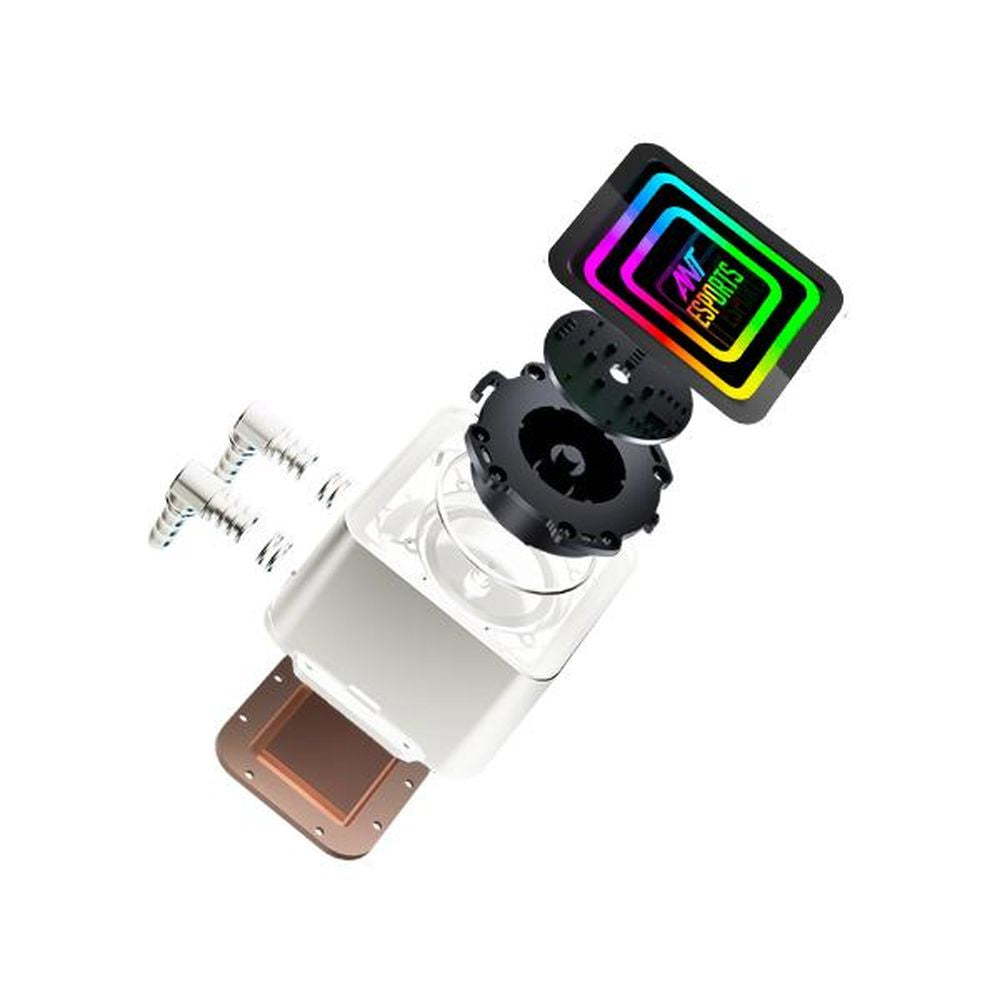 ANT ESPORTS ICE-Infinite 240 ARGB 240mm CPU Liquid Cooler (White) - 3