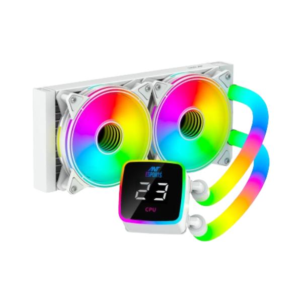 Ant Esports ICE-Glow 240 ARGB CPU Liquid Cooler - White – TechCure India