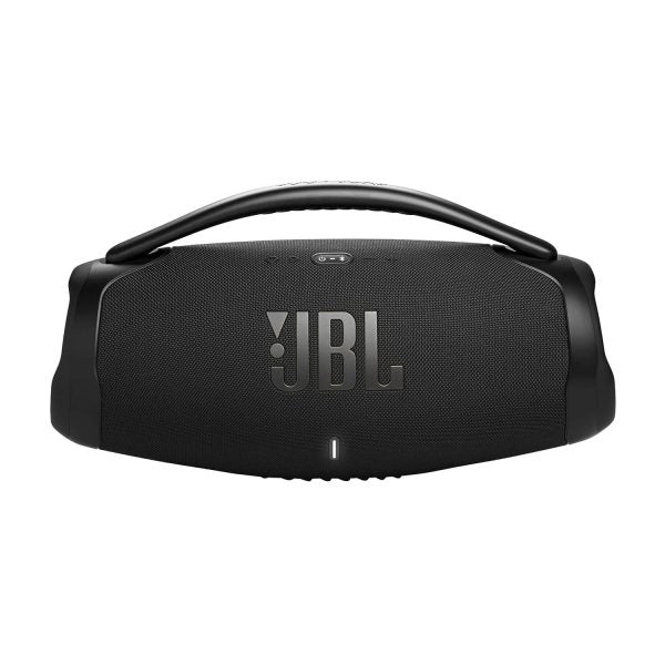 JBL Boombox 3 Wi-Fi, Wireless Portable Bluetooth Speaker, 24H Playtime, Deepest Bass, Built-in Powerbank, Wi-Fi with AirPlay, Alexa Multi-Room, Chromecast Built-in™, PartyBoost, IP67, App (Black) – TechCure India